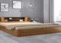 Designing a stylish bedroom with a wooden and double bed design