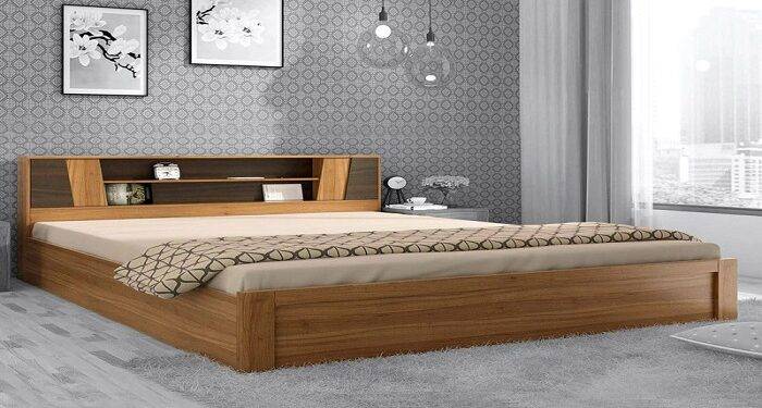 Designing a stylish bedroom with a wooden and double bed design